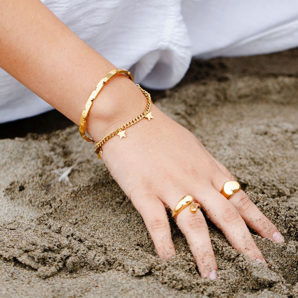 Pulsera Galaxy con Cadena Waterproof - Joya en acero inoxidable enchapado en oro 18k - D'Merys
