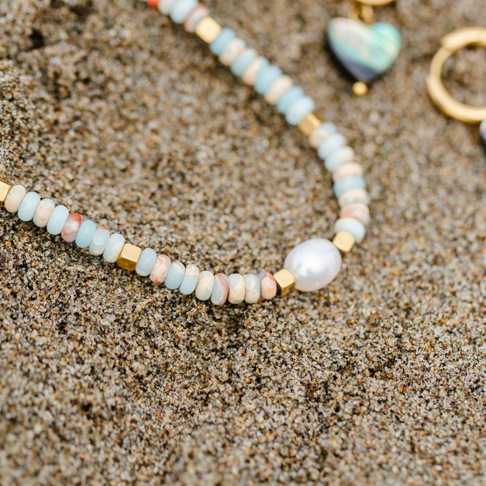 Pulsera Isla Bonita Piedras Waterproof - Joya en acero inoxidable enchapado en oro 18k - D'Merys