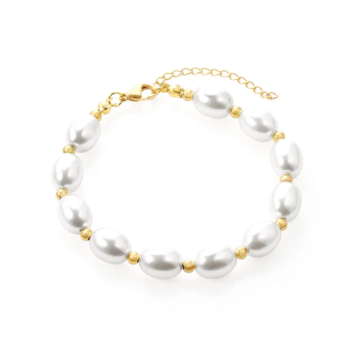 Pulsera Perlas Waterproof - Joya en acero inoxidable enchapado en oro 18k - D'Merys