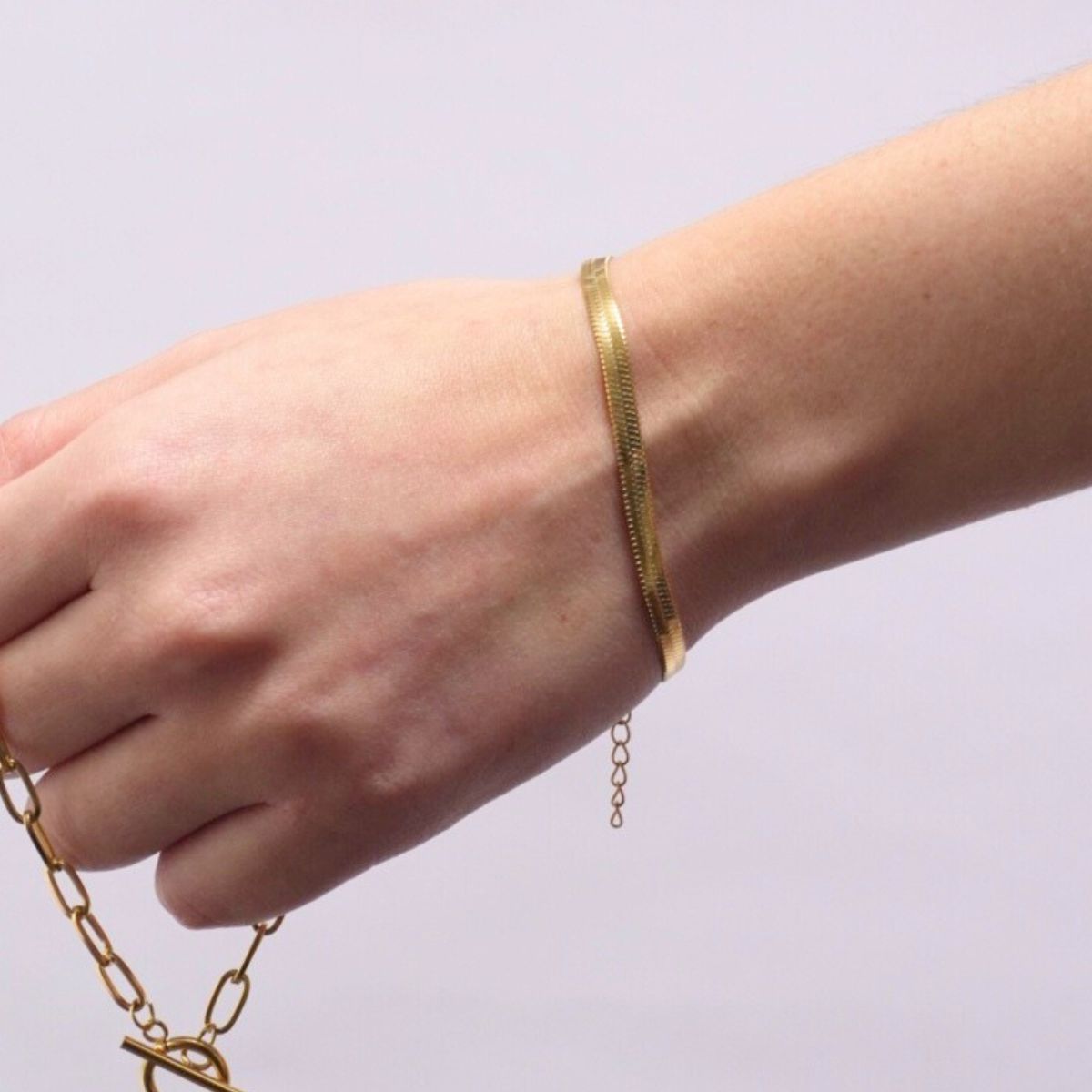 Pulsera Snake Lili Waterproof - Joya en acero inoxidable enchapado en oro 18k - D'Merys