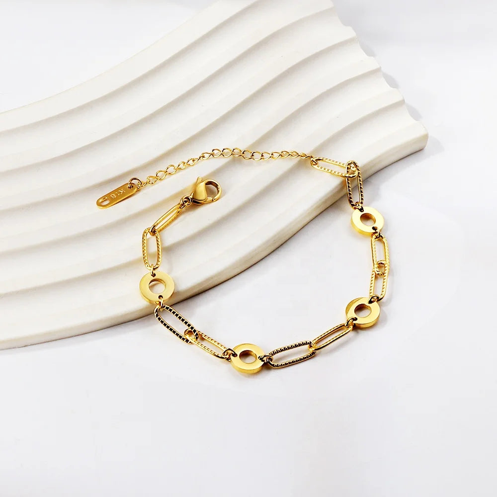 Pulsera Odisea Eslabones Waterproof - Joya en acero inoxidable enchapado en oro 18k - D'Merys