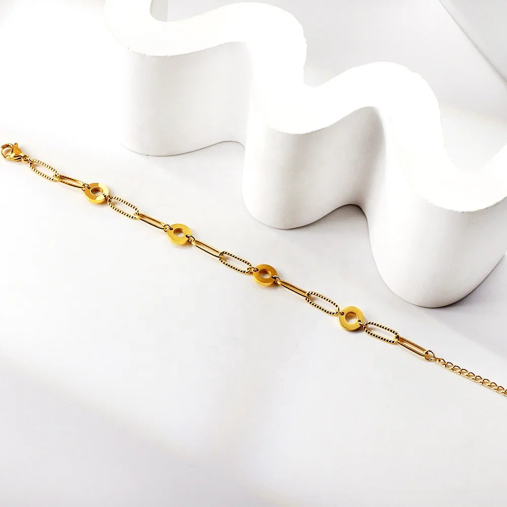 Pulsera Odisea Eslabones Waterproof - Joya en acero inoxidable enchapado en oro 18k - D'Merys