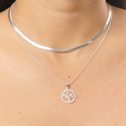 Collar Árbol de la Vida Microcircón - Plata 925