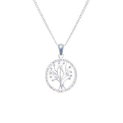 Collar Árbol de la Vida Microcircón - Plata 925