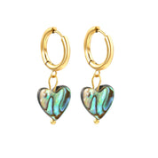 Aretes Piedra Avalon Corazón Waterproof