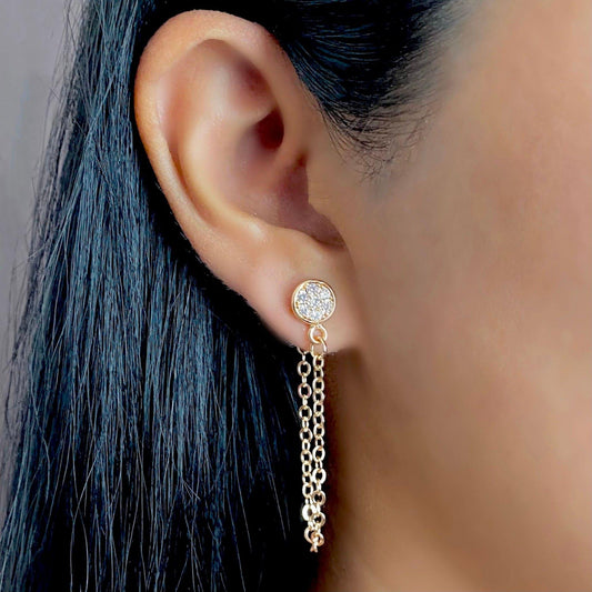 Aretes Circones Con Cadenas